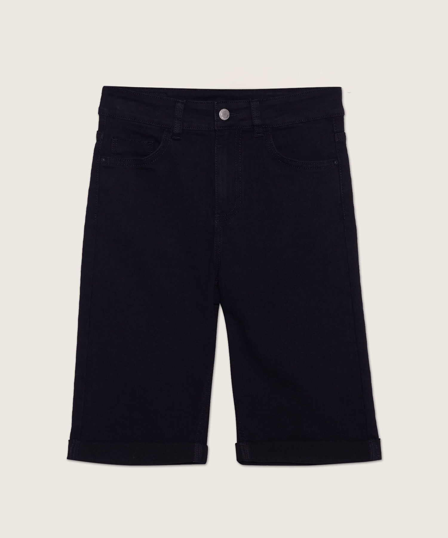 Bermuda Larga Guarda Polvo Tono Negro
