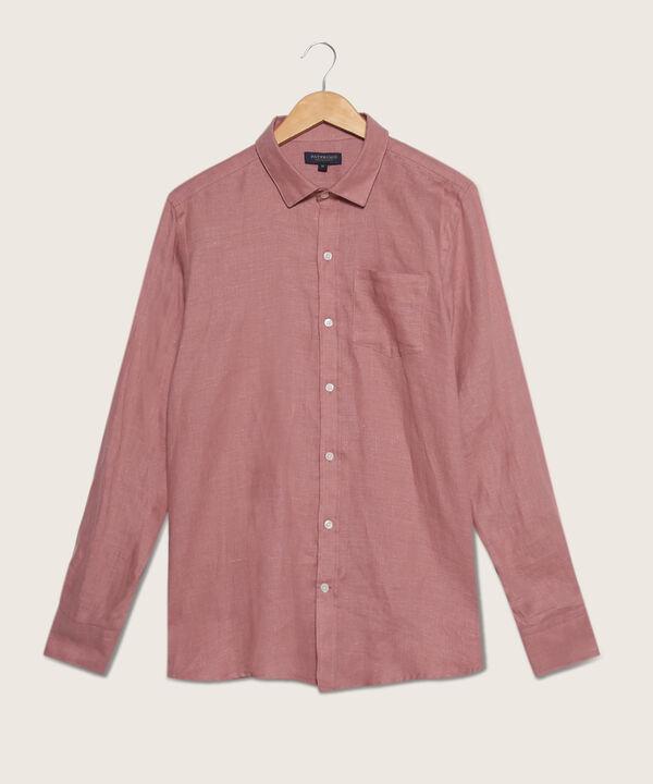 Camisa Manga Larga Unicolor Base Lino