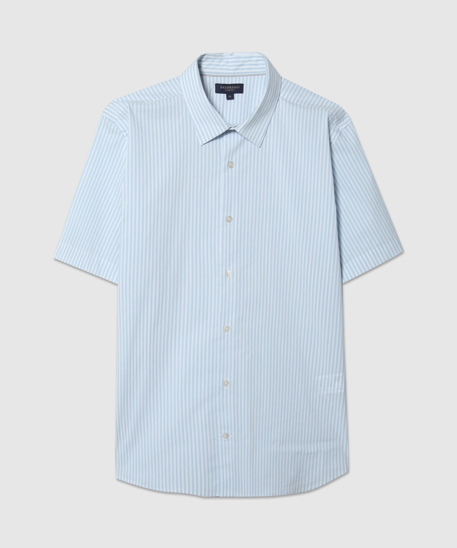 Camisa M/C Pretendida Cuello Formal Corto Slim Fit