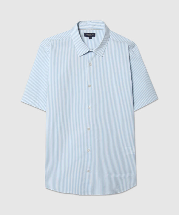 Camisa M/C Pretendida Cuello Formal Corto Slim Fit