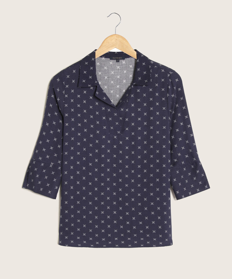 Camisa Manga 3/4 Corporativa Estampada