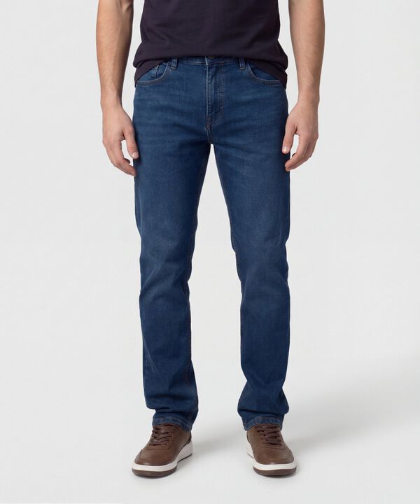 Jeans Regular Tono Azul Medio 