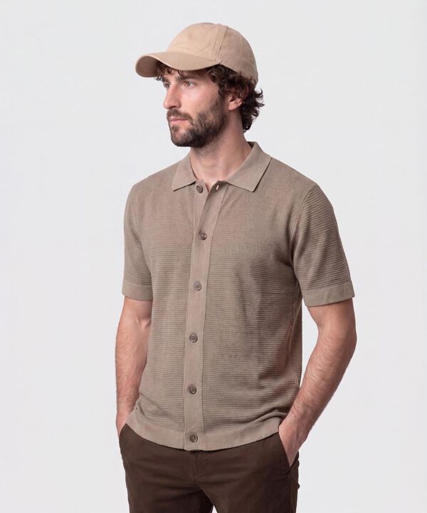 Polo Con Cierre De Botones Para Hombre