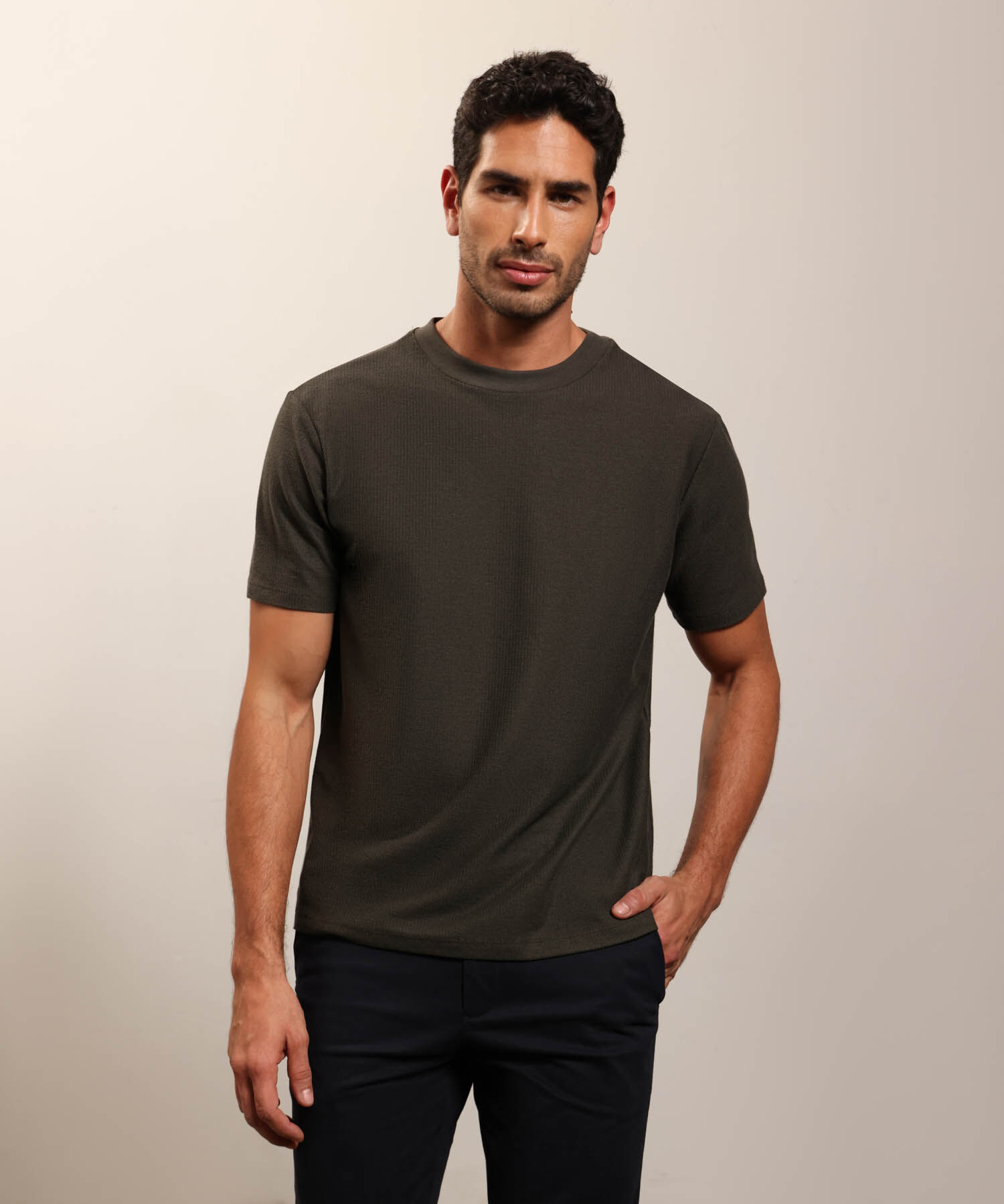 Camiseta Regular Para Hombre