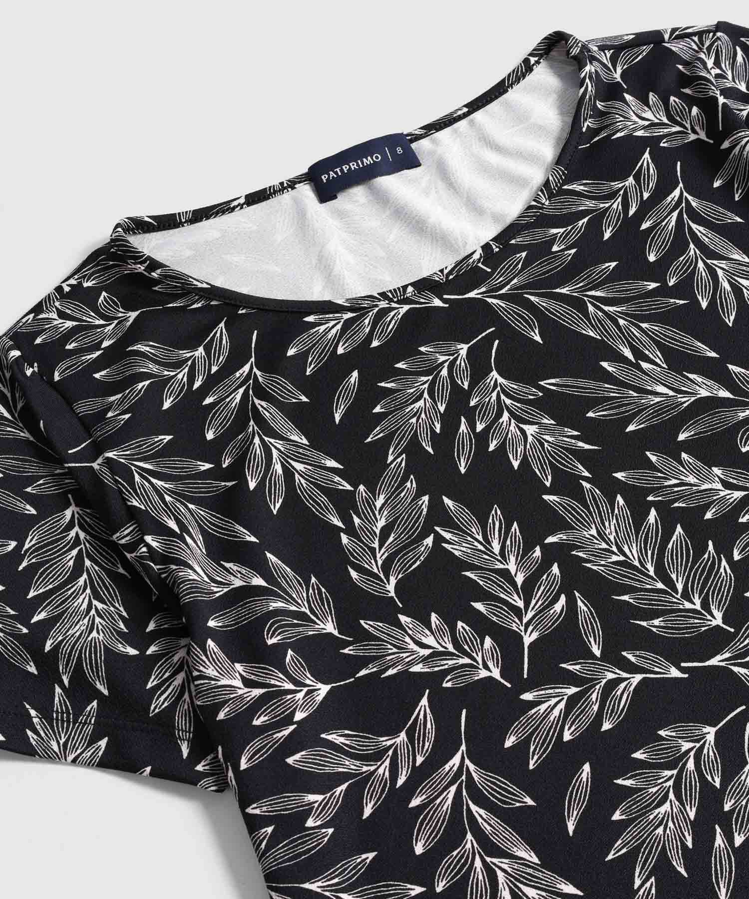 Camiseta Mujer Manga Corta Estampado Floral