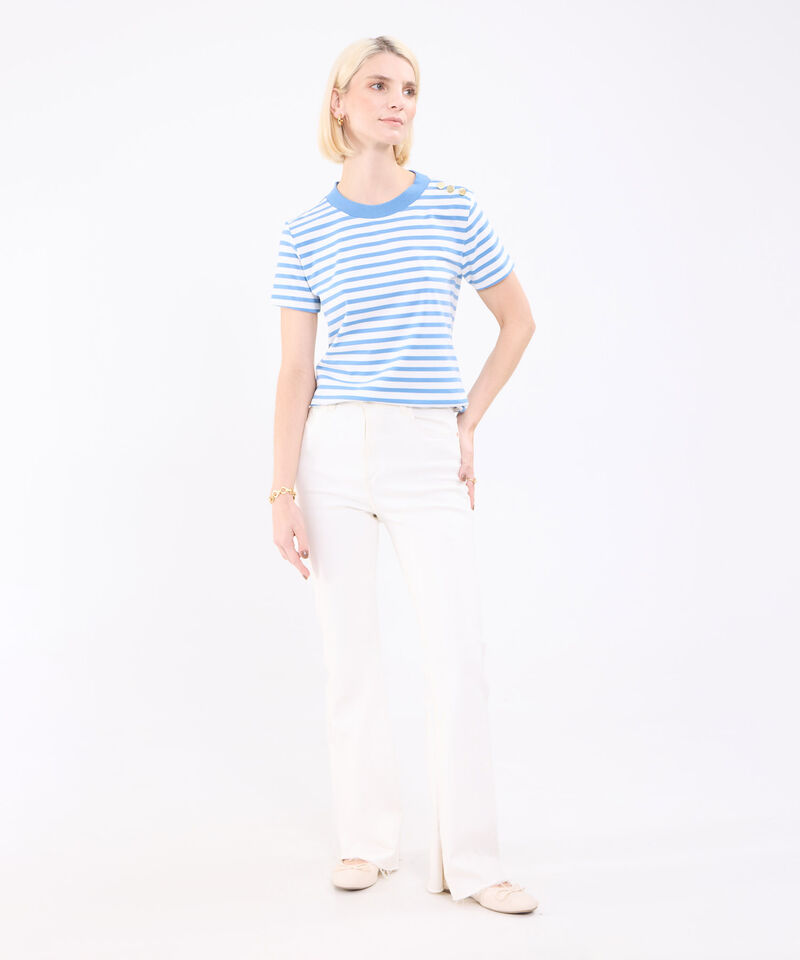 Camiseta A Rayas Para Mujer