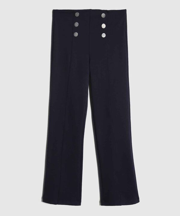 Leggins Flare Con Botones