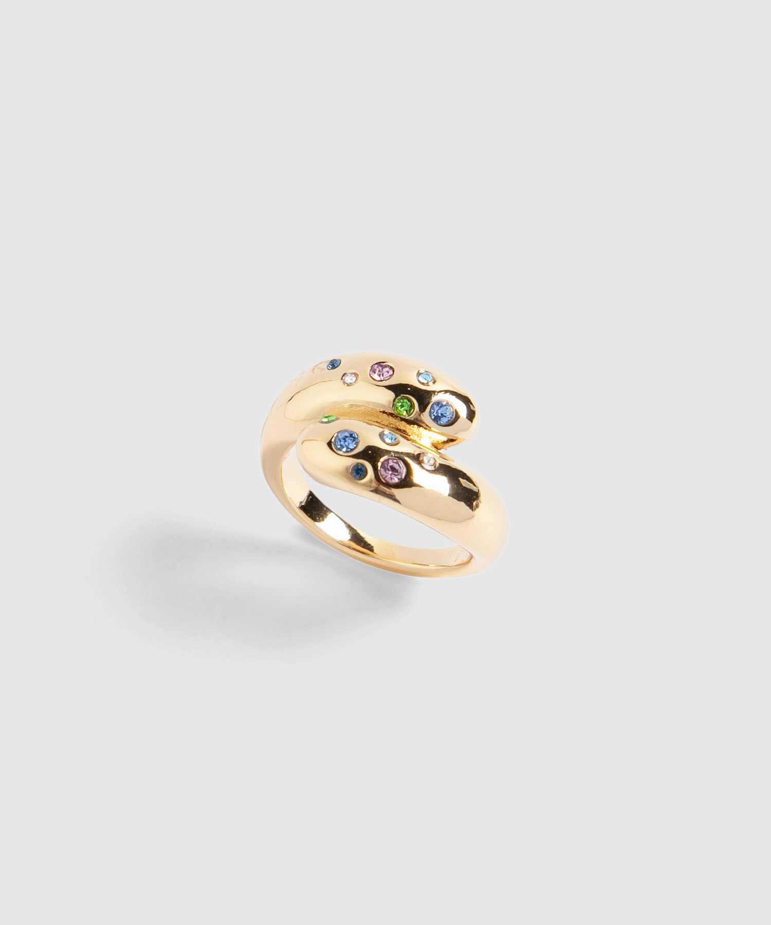 Anillo Dorado con Brillos