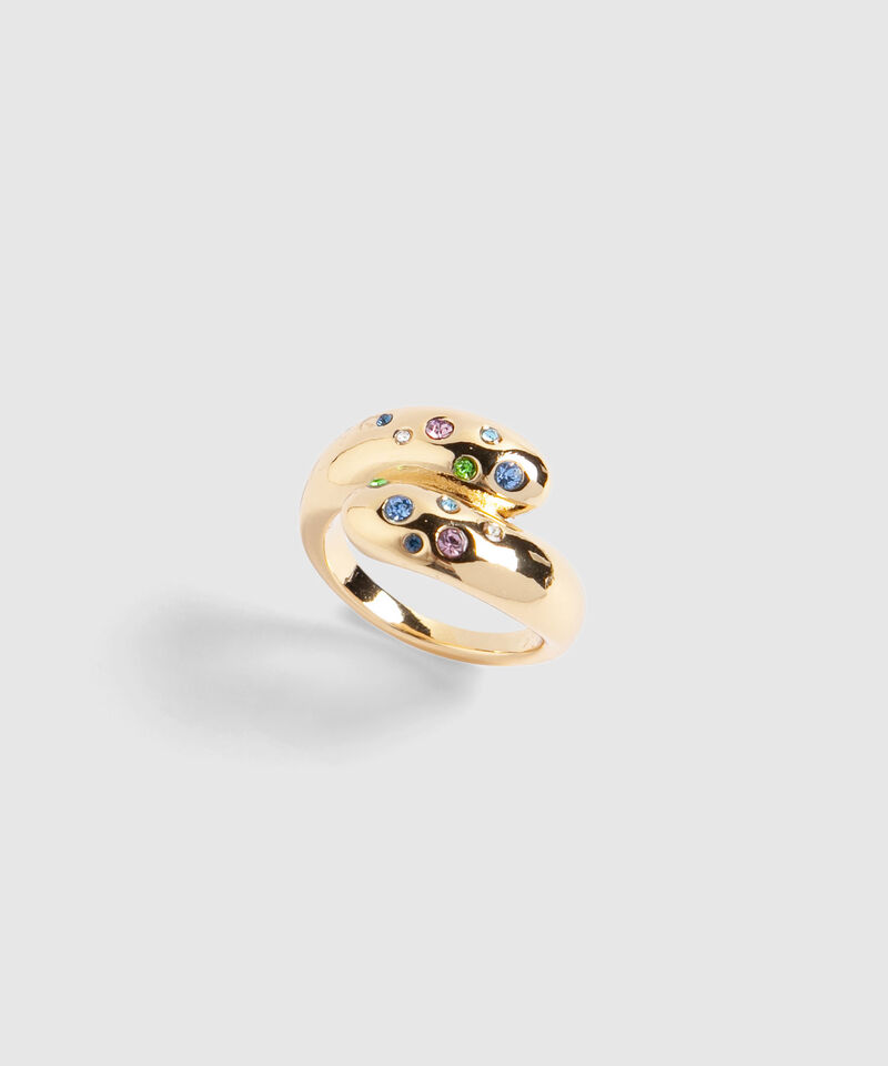 Anillo Dorado con Brillos