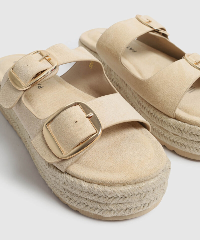 Sandalias de Plataforma con Hebillas para Mujer