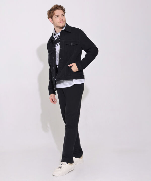 Chaqueta Trucker Tono Negro image number null