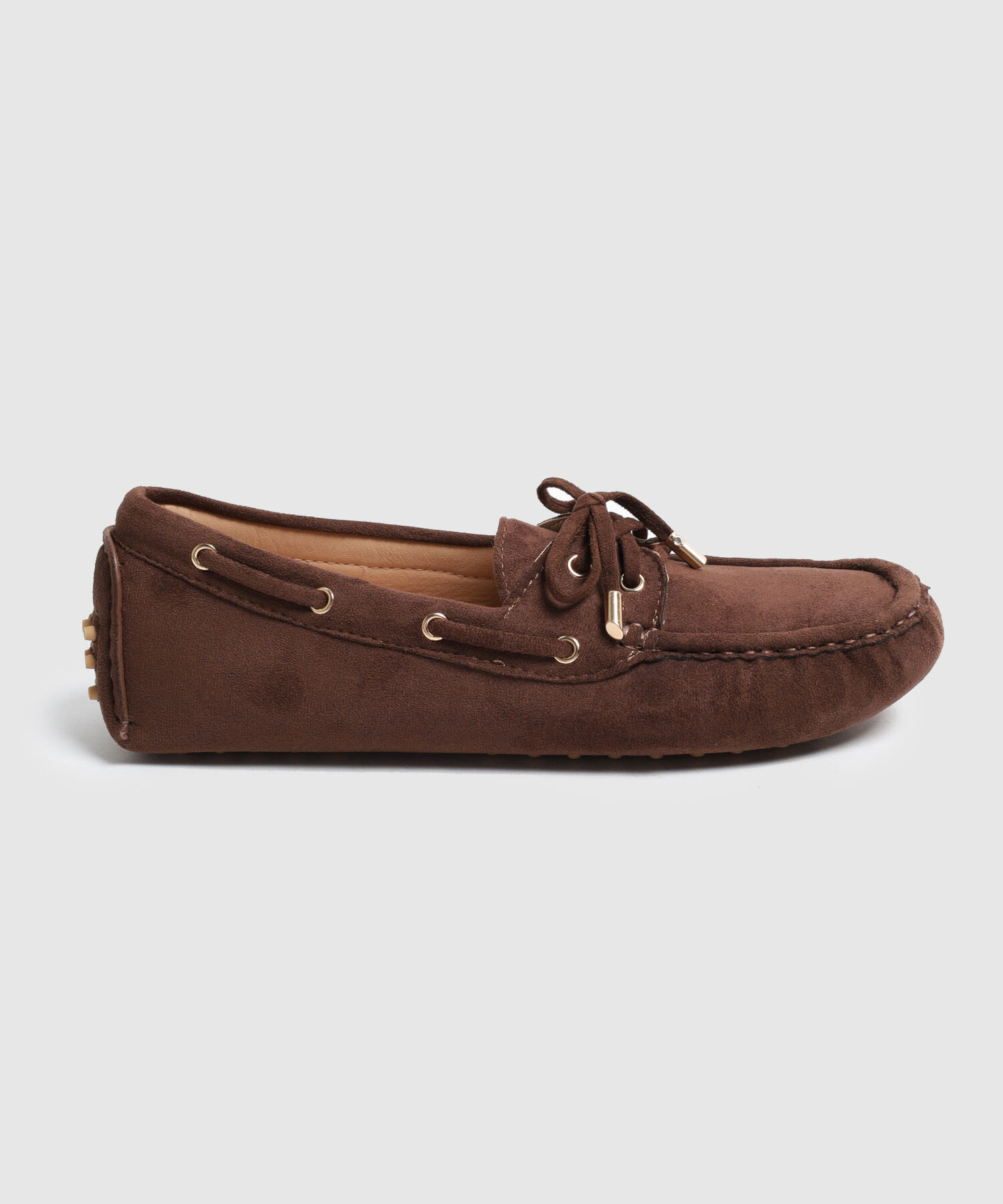 Mocas&iacute;n De Gamuza Con Lazo Para Mujer