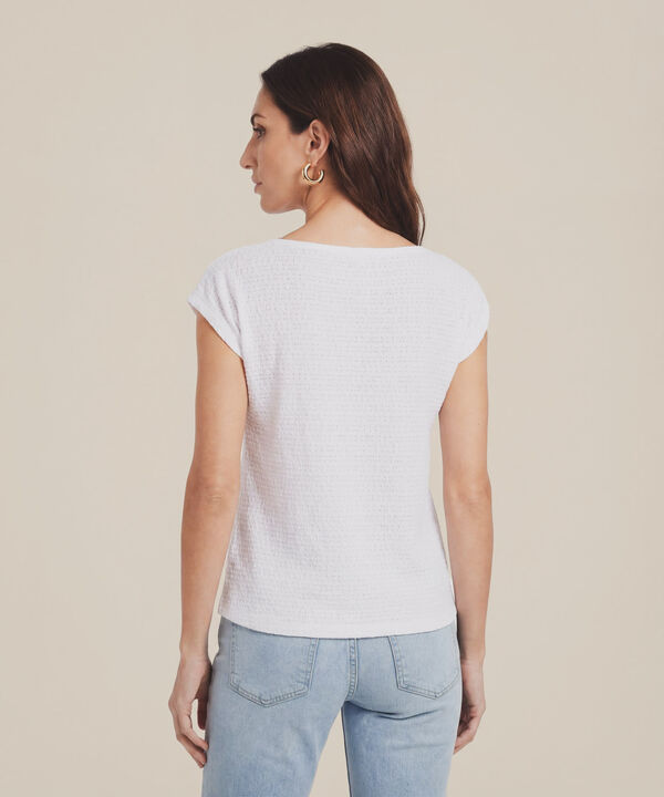 Camiseta con Textura de Calados para Mujer