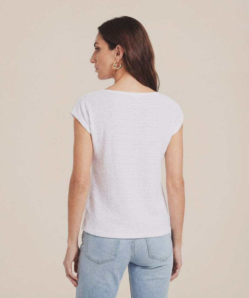 Camiseta con Textura de Calados para Mujer