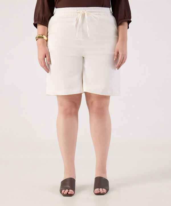 Bermuda con Cintura El&aacute;stica para Mujer Curvy image number null