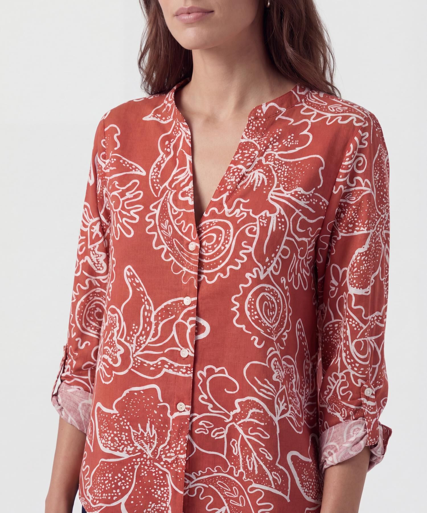 Blusa Fluida Cuello V Para Mujer