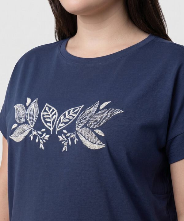Camiseta Manga Corta Cuello Redondo Mujer Curvy