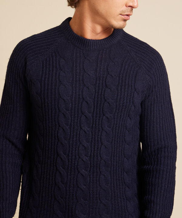 Saco Cuello Redondo Con Frente Trenzado