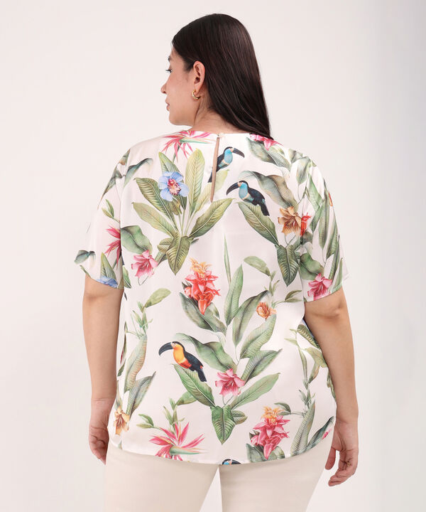 Blusa Estampada Fluida