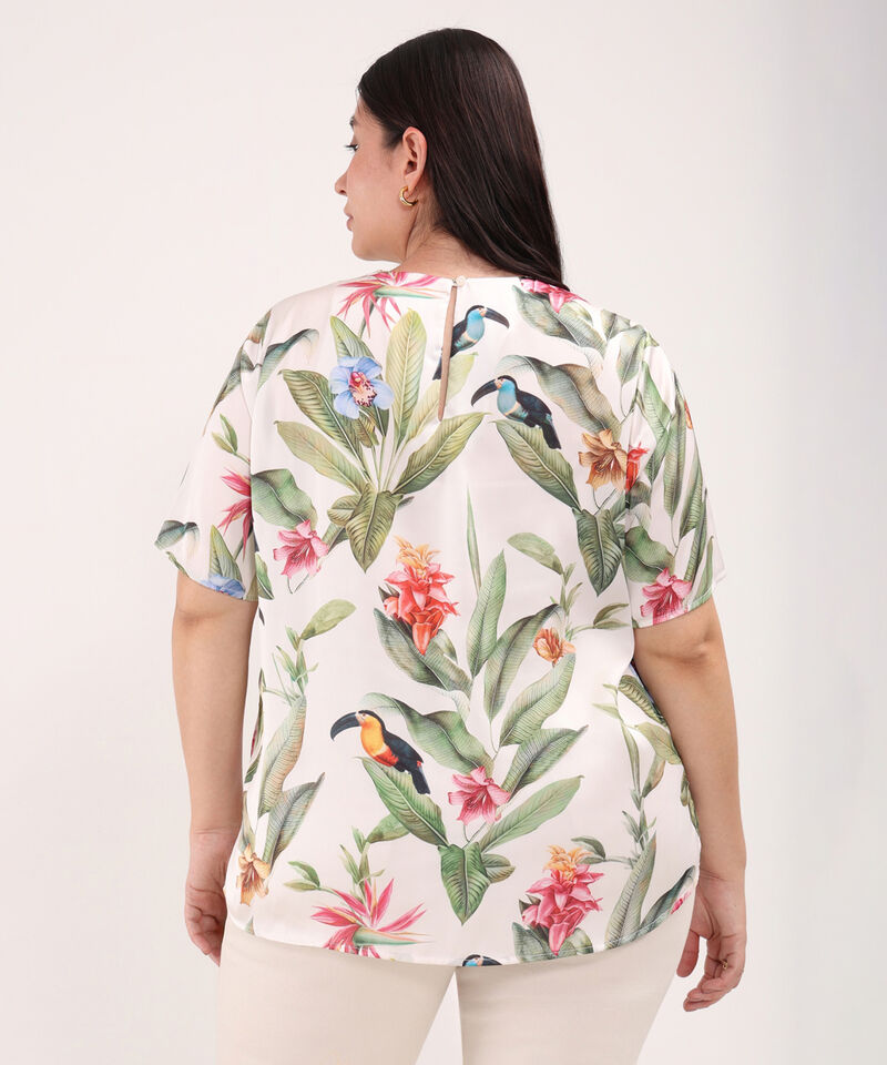 Blusa Estampada Fluida