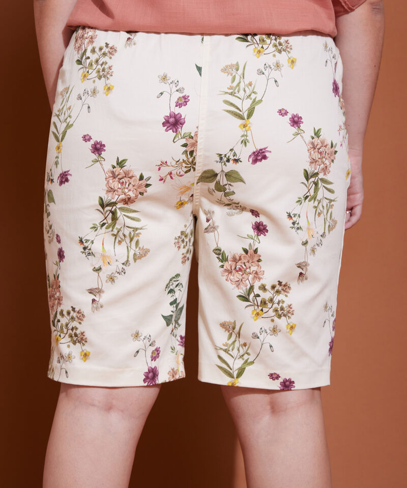 Bermuda Estampada Con Elástico En Posterior