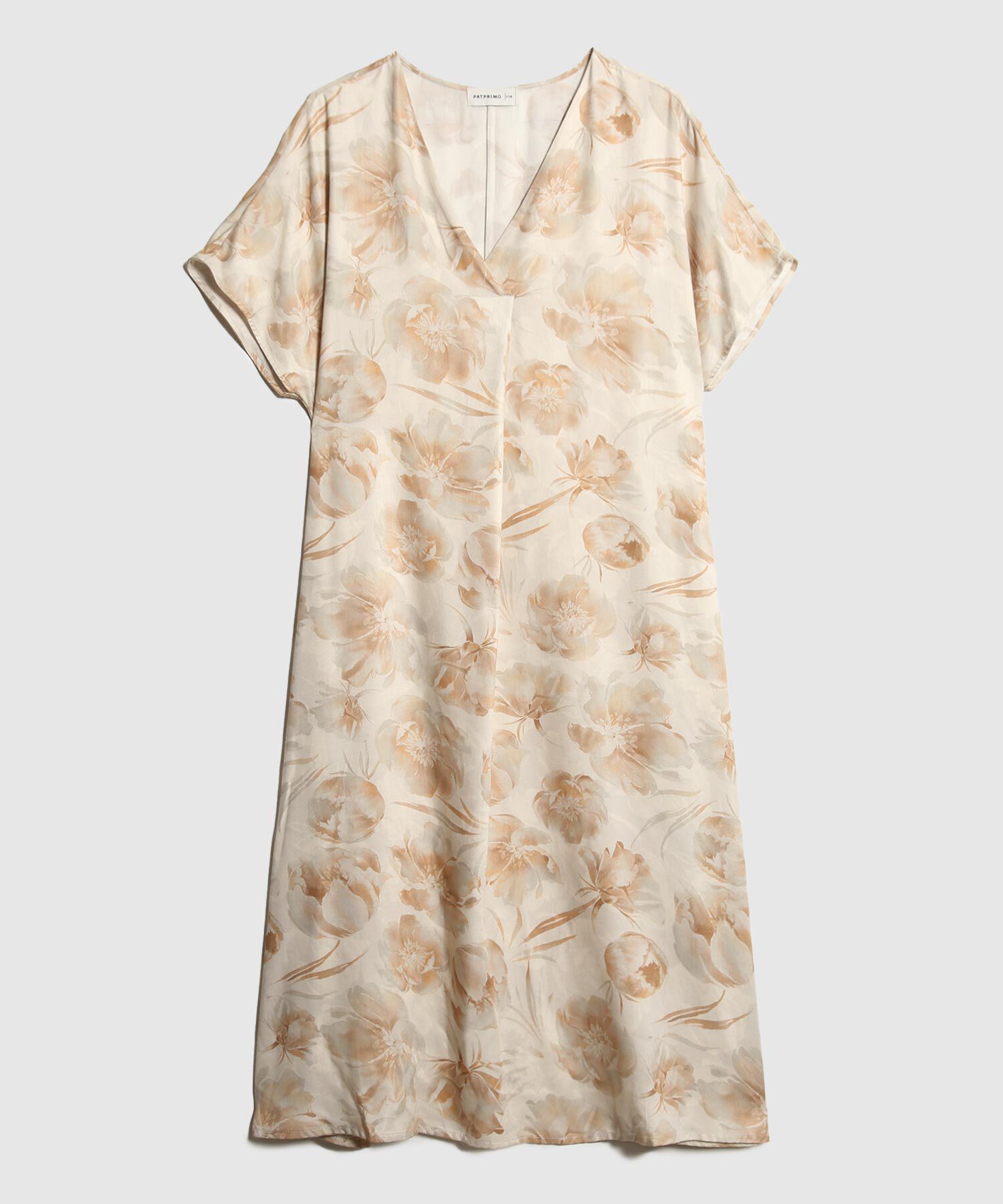 Vestido Estampado Manga Corta