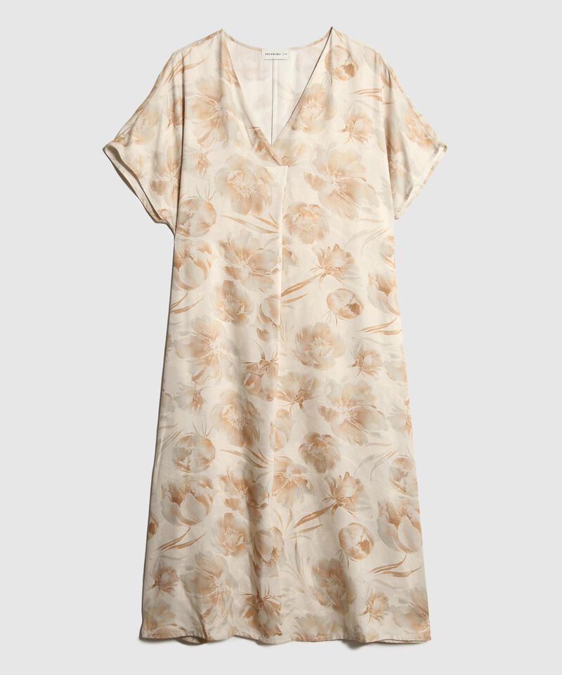 Vestido Estampado Manga Corta