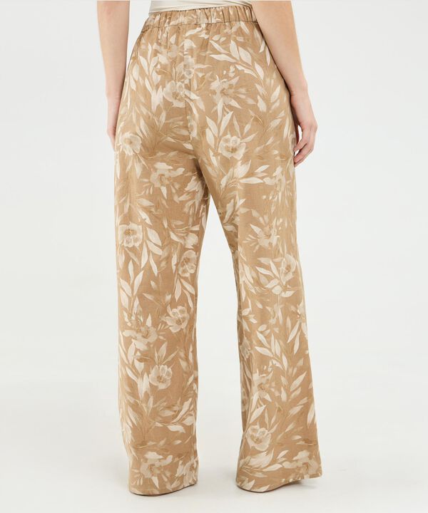 Pantalon En Lino Estampado