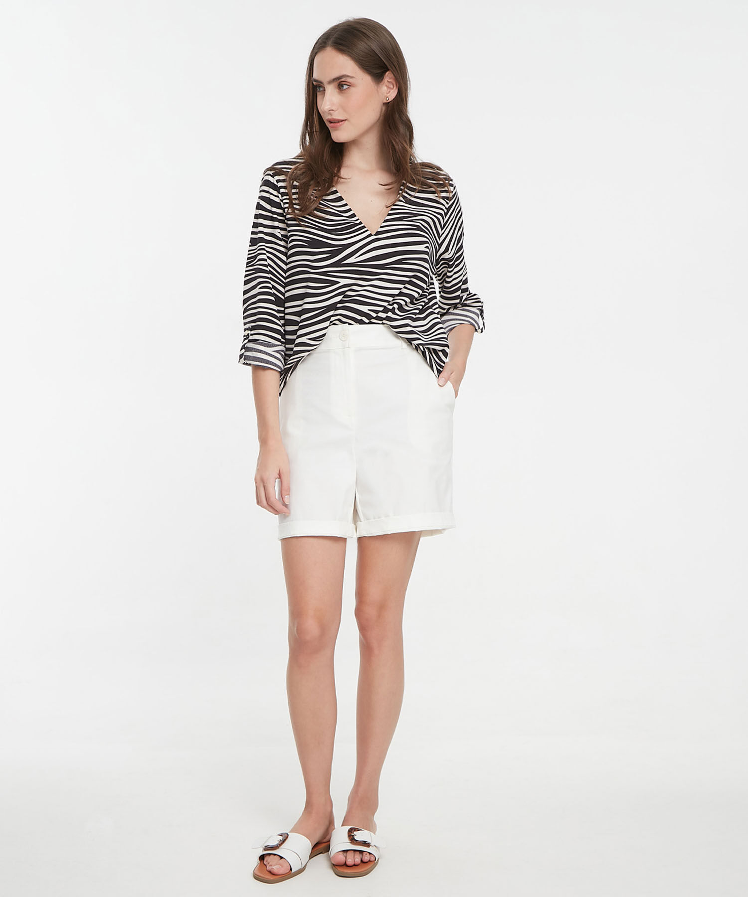 Blusa Manga 3/4 Estampada