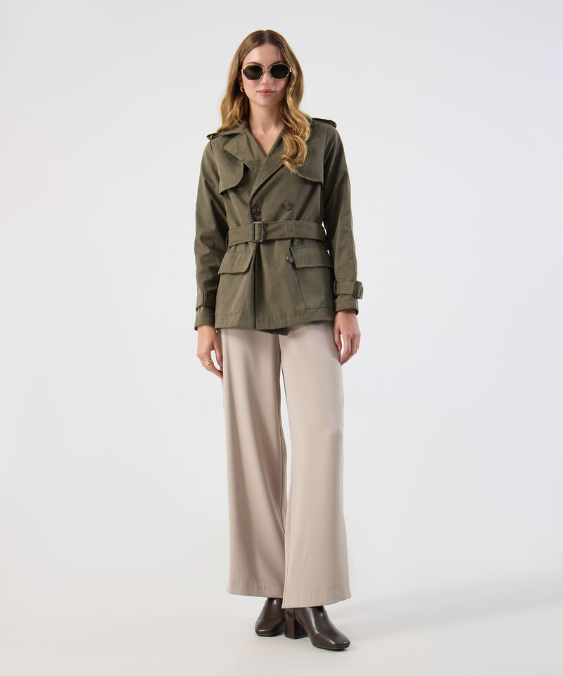 Chaqueta Corta Cl&aacute;sica Estilo Militar Para Mujer