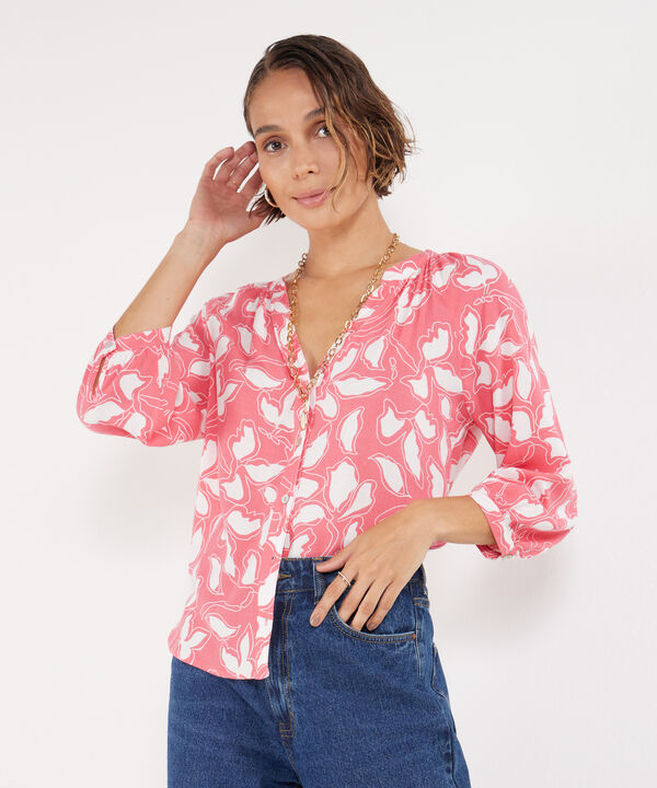 Blusa Manga 3/4 Cuello Neru Estampada image number null