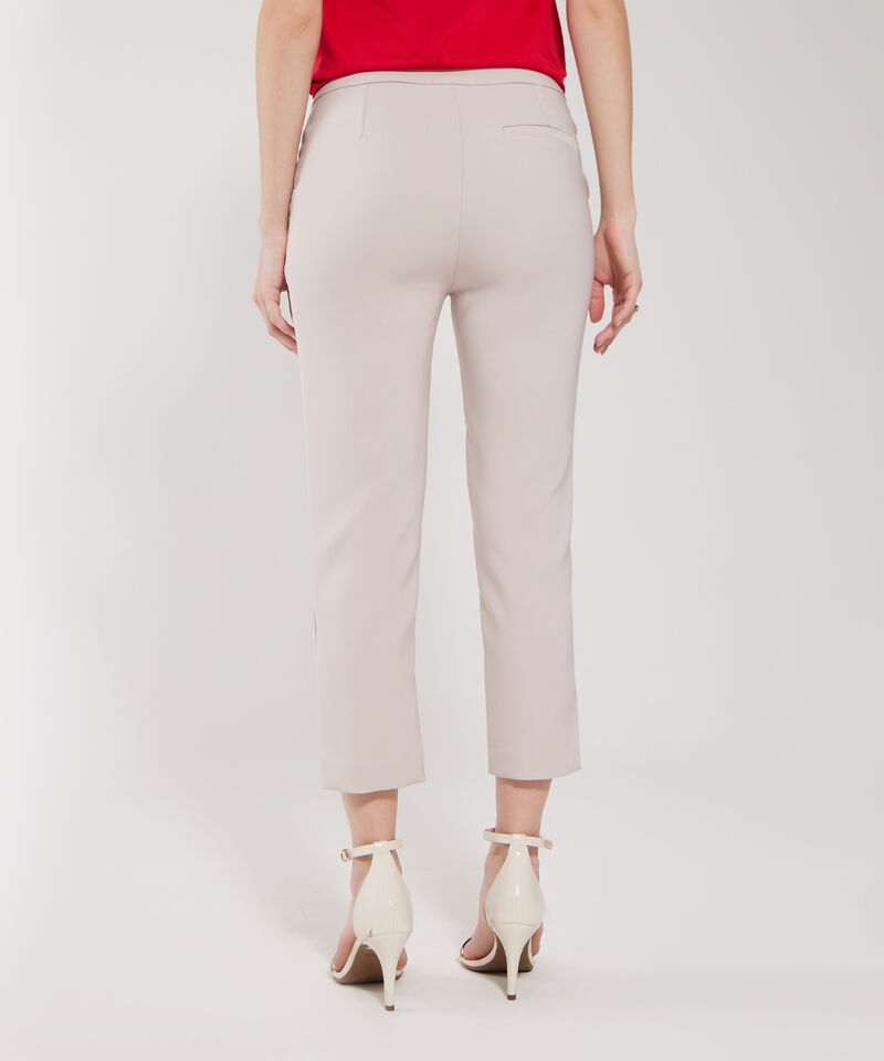 Pantalón Clásico Unicolor Con Botones En Bota