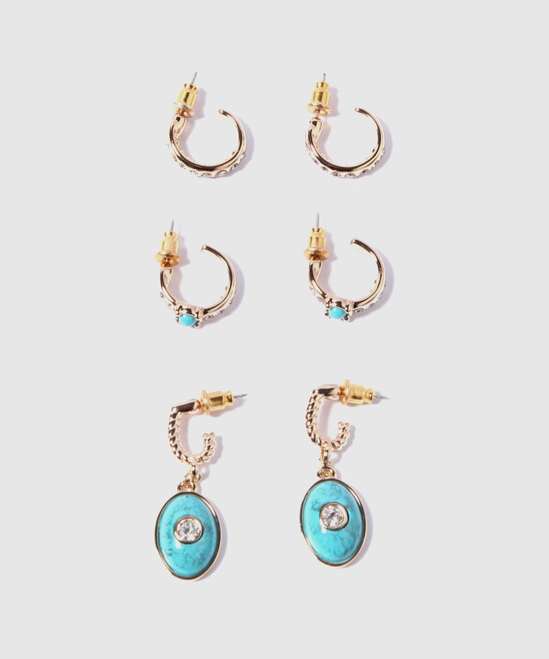 Aretes Set X3 Pares De Aretes