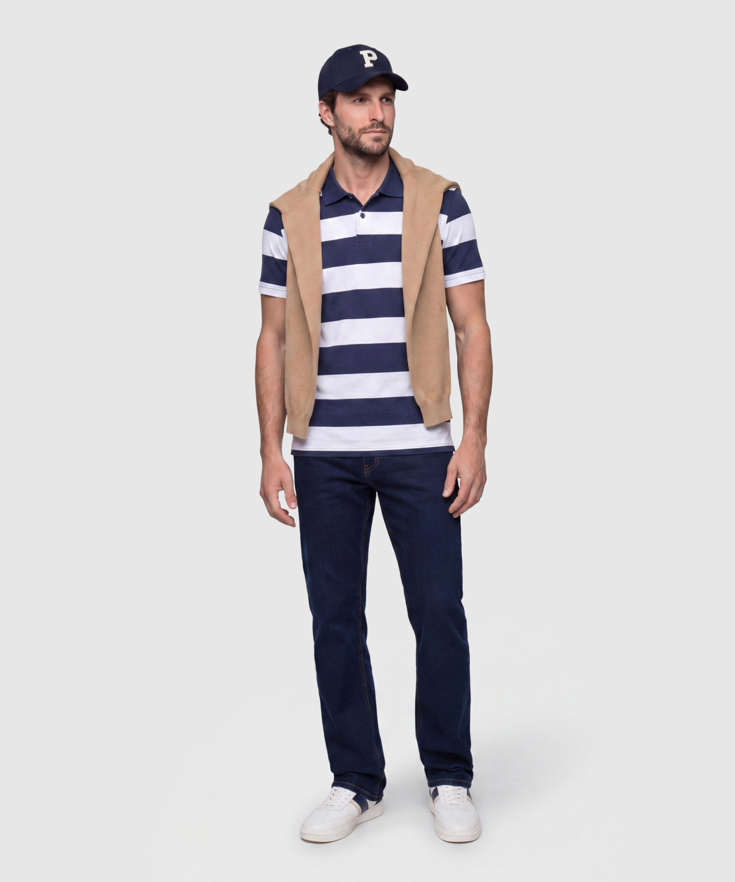 Polo A Rayas Para Hombre