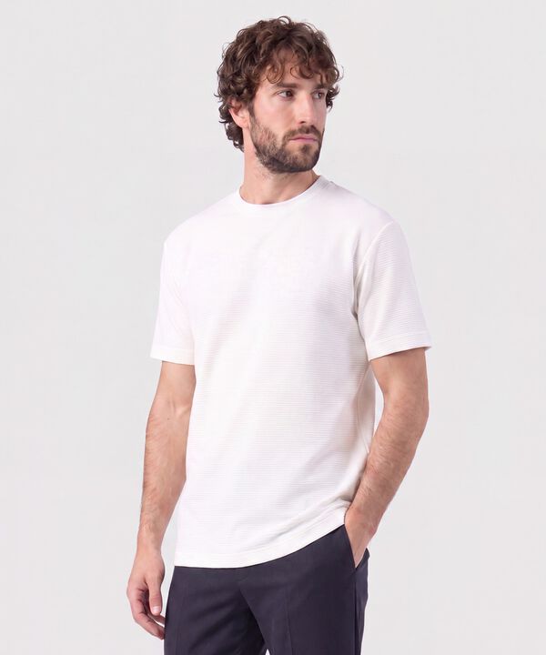 Camiseta Texturizada Cuello Redondo Hombre