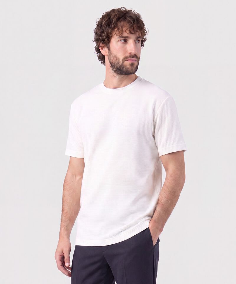 Camiseta Texturizada Cuello Redondo Hombre