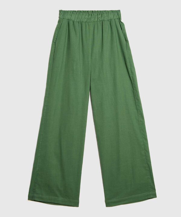 Pantalón Fluido en Efecto Lino