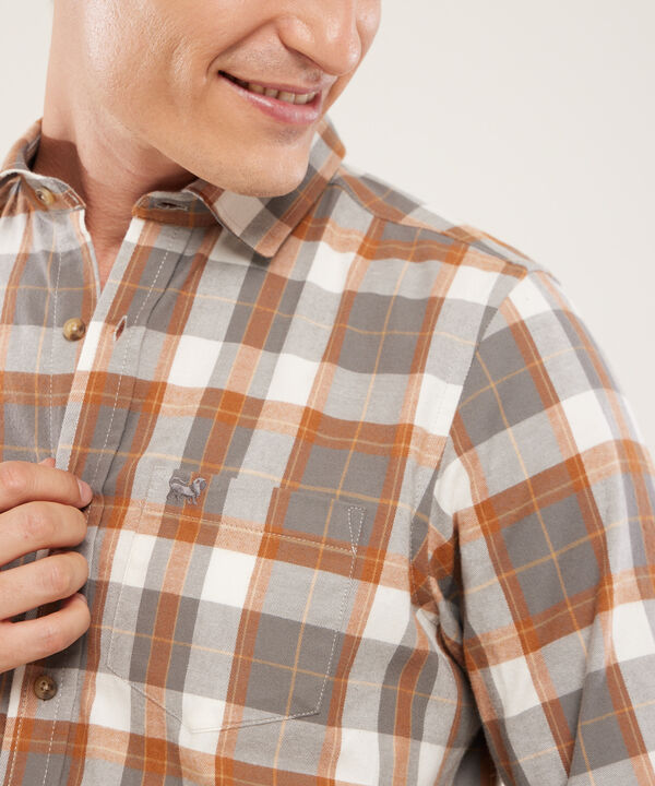 Camisa Manga Larga A Cuadros
