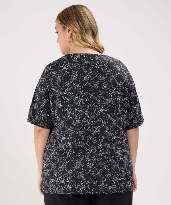 Camiseta mujer manga 3/4 estampada