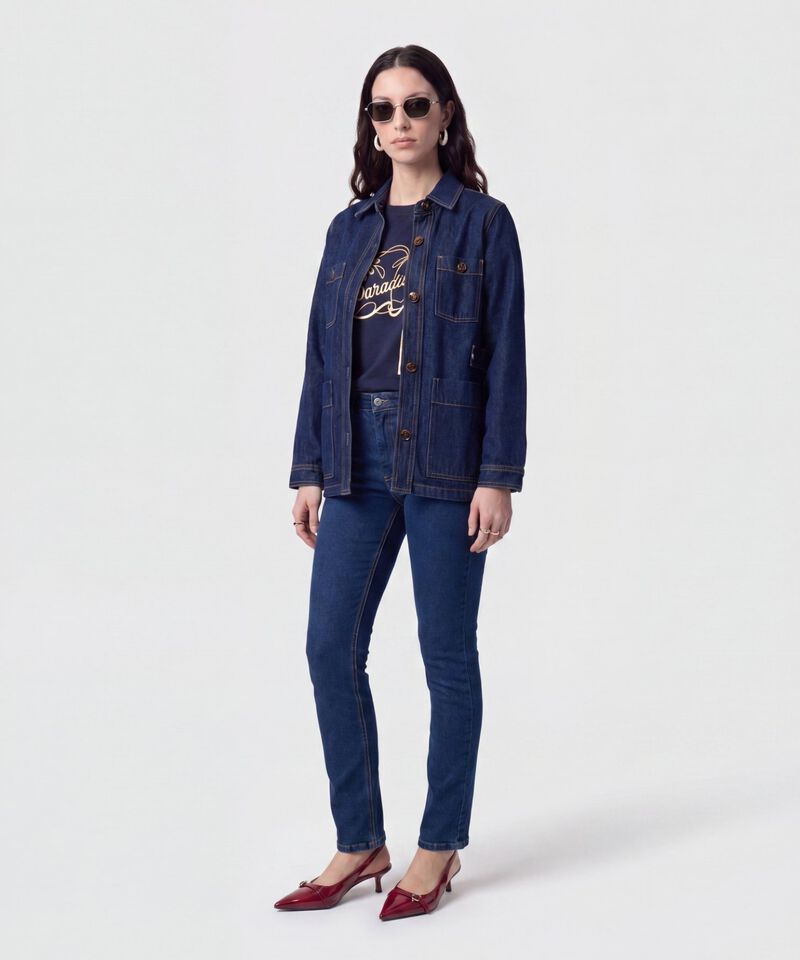 Camiseta Estampada de Cuello Redondo Para Mujer