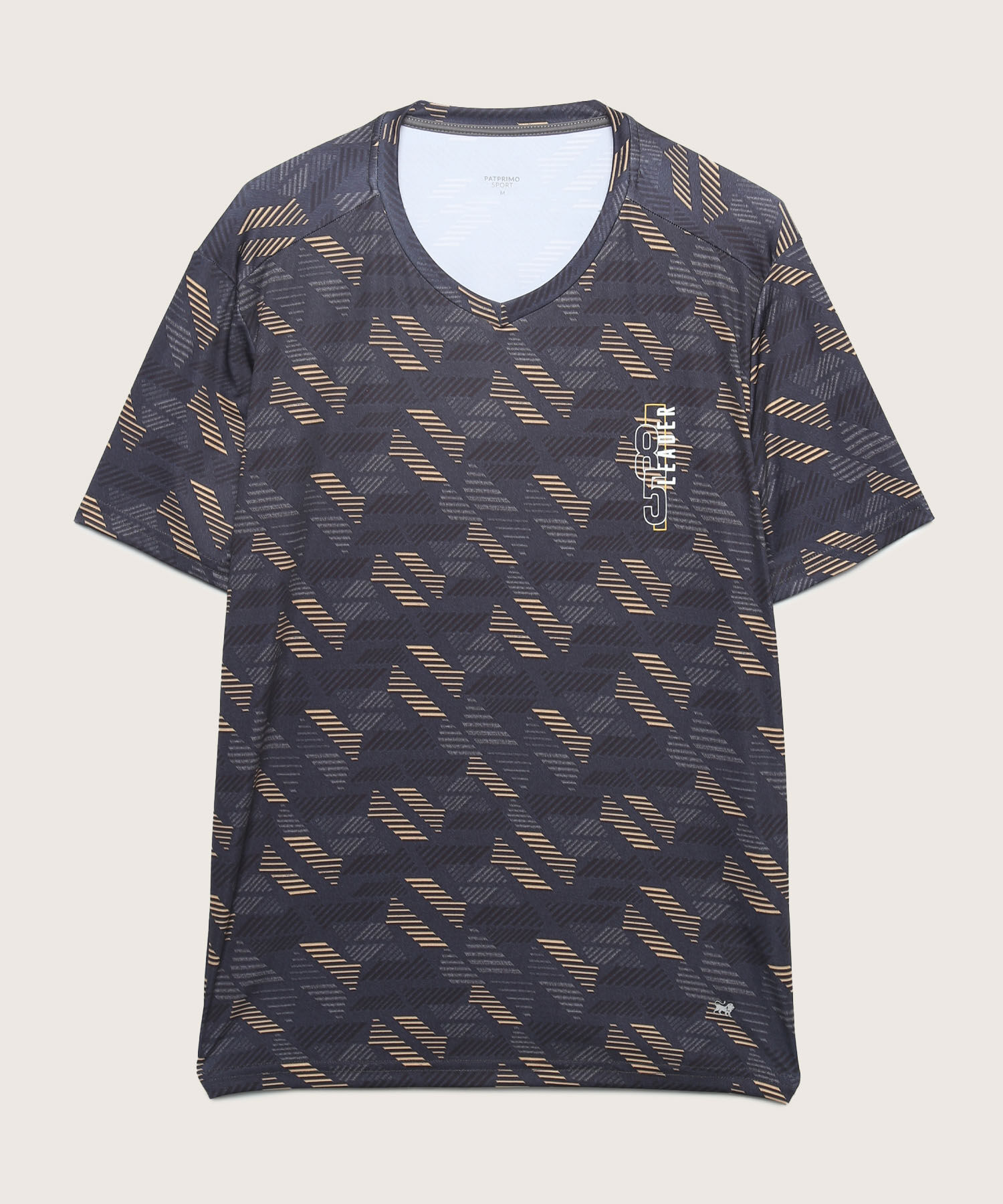 Camiseta Manga Corta, Cuello V Sublimada Con Screen