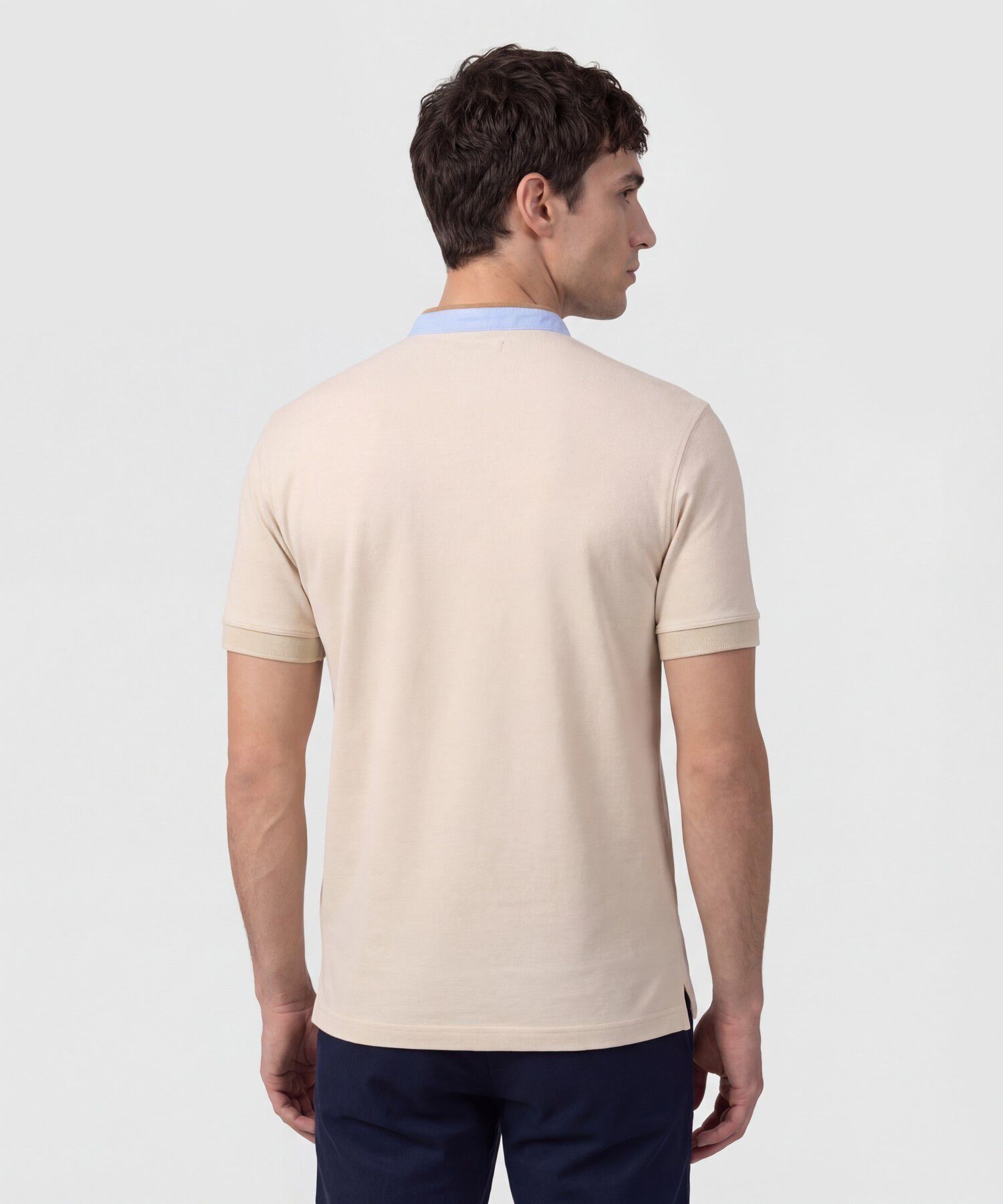 Polo Con Cuello Neru Y Pechera Hombre