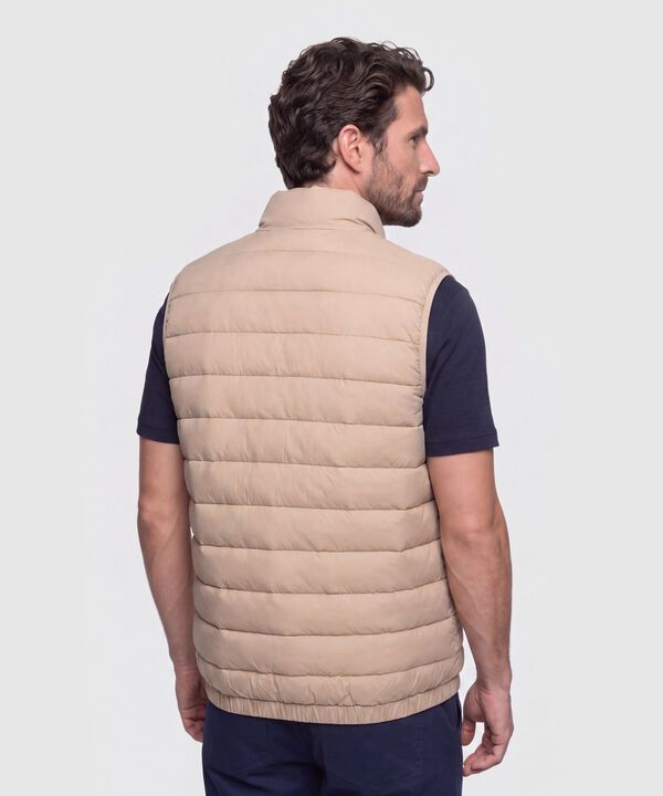 Chaleco Acolchado Cuello Alto Para Hombre