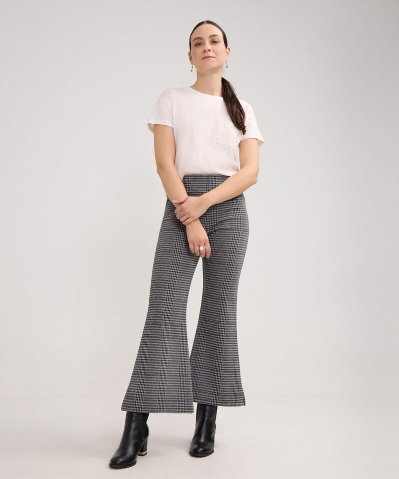 Leggins Tipo Flare Preteñido Con Ribete En Costados Y Pretina Invisible