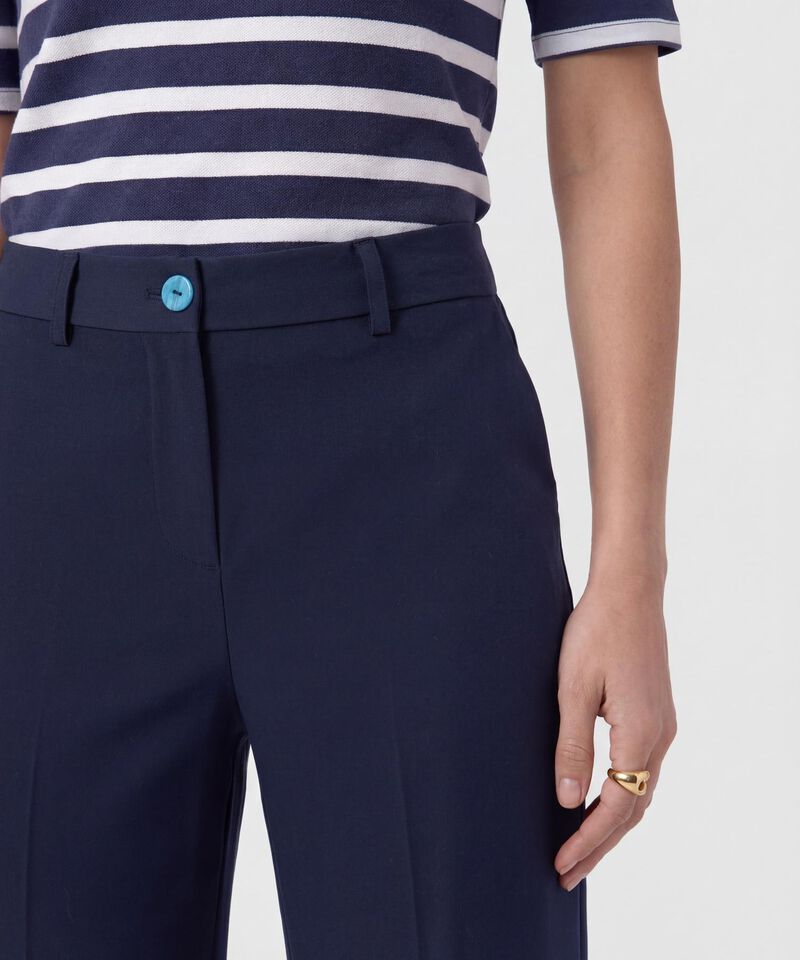 Pantal&oacute;n Unicolor Con Pinzas Para Mujer