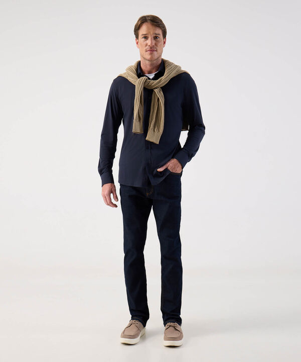 Camisa de Manga Larga Elástica para Hombre Elegante image number null