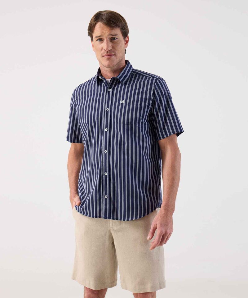 Camisa de Manga Corta Estampada para Hombre Casual