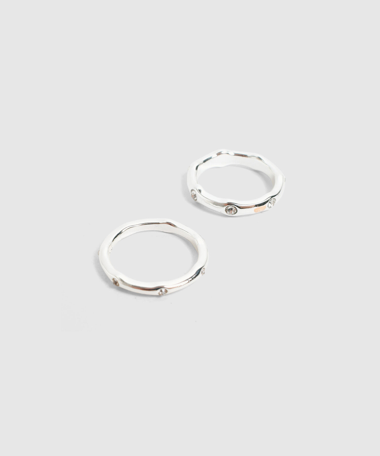 Set x2 Anillos Con Piedras Para Mujer