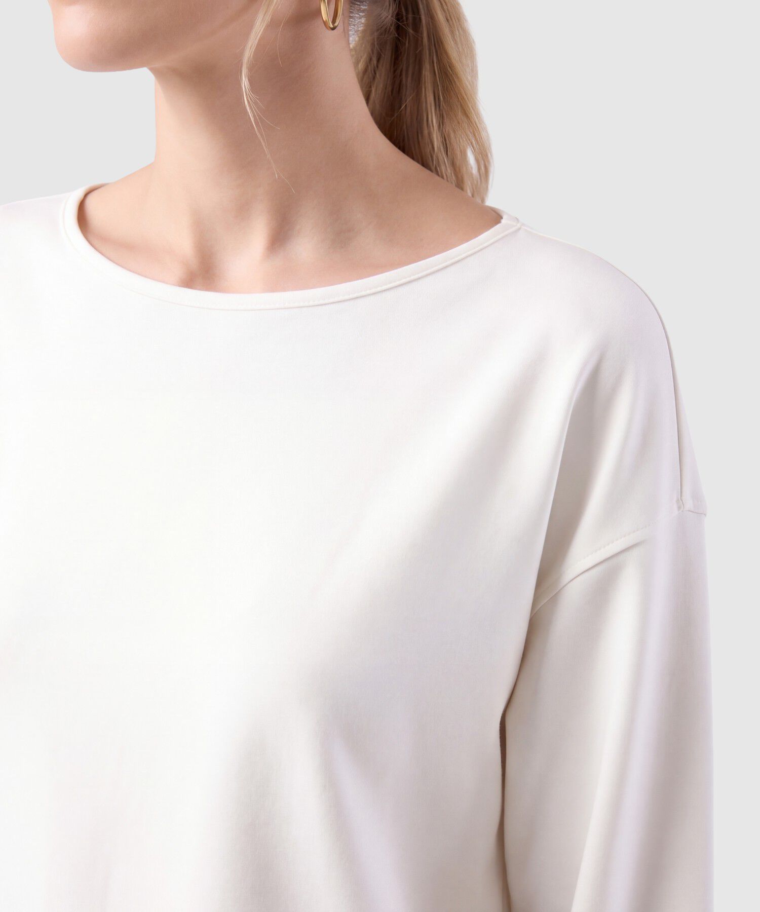Camiseta Manga Larga Holgada Para Mujer