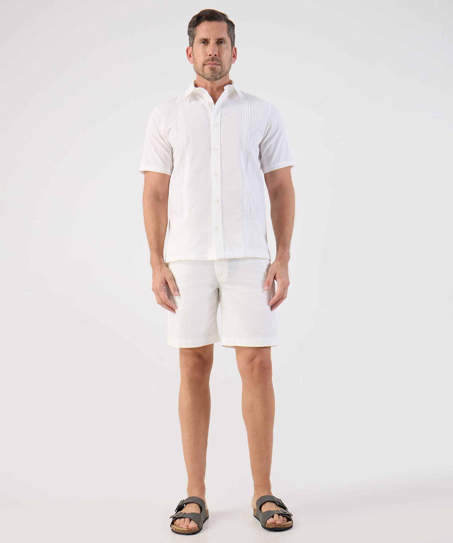 Camisa Guayabera Manga Corta Para Hombre